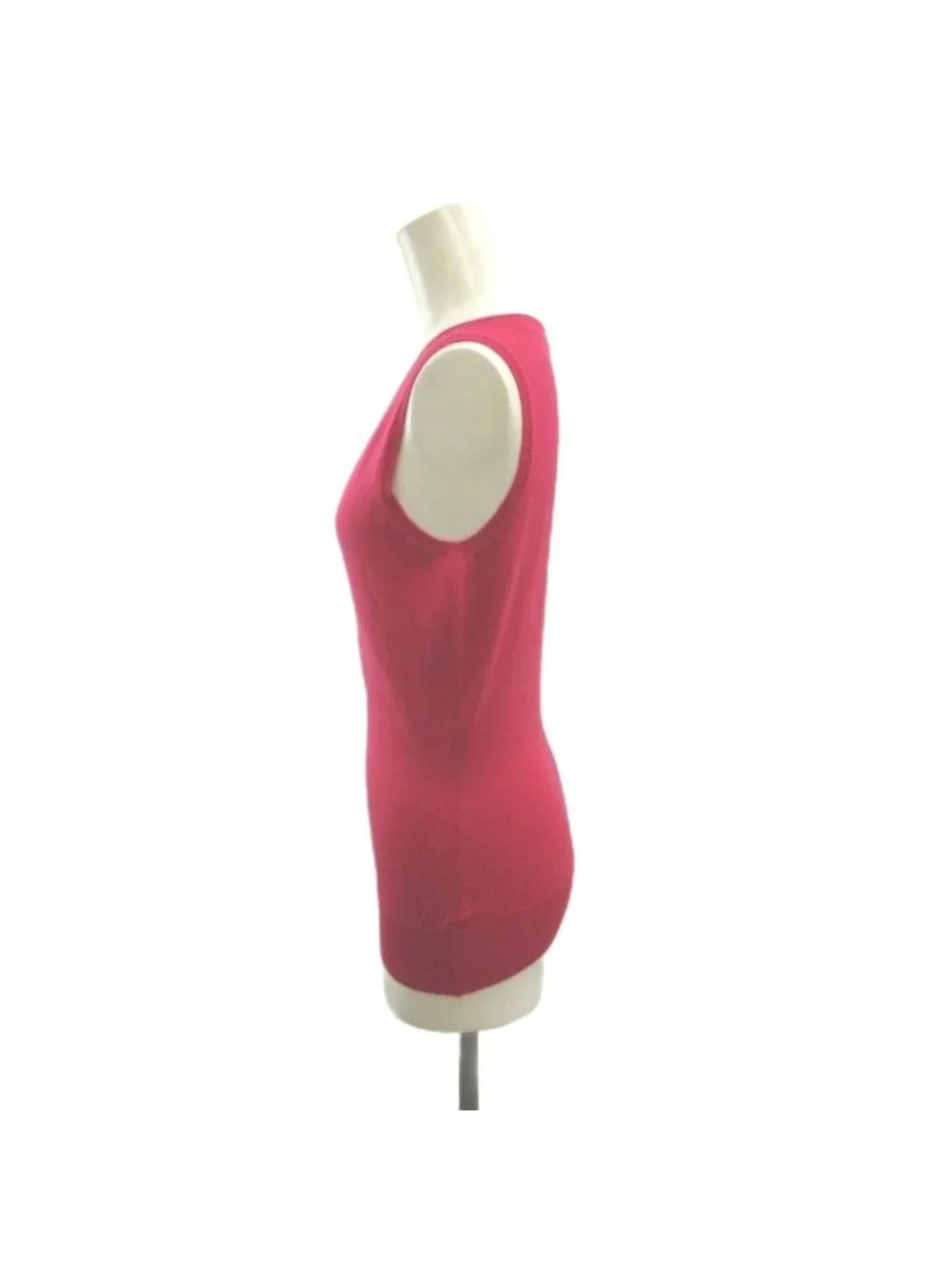 Louis Vuitton Knit Vest Cashmere Pink V-neck Half Zip Sleeveless Top M
